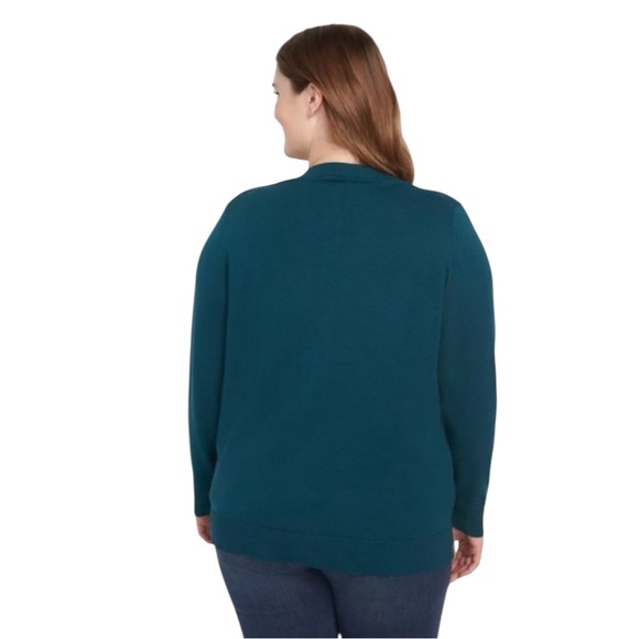 LANE BRYANT NWT Button-Up Cardigan Sweater in Teal Size 26/28 — NEW WITH TAG!!! - Picture 2 of 9